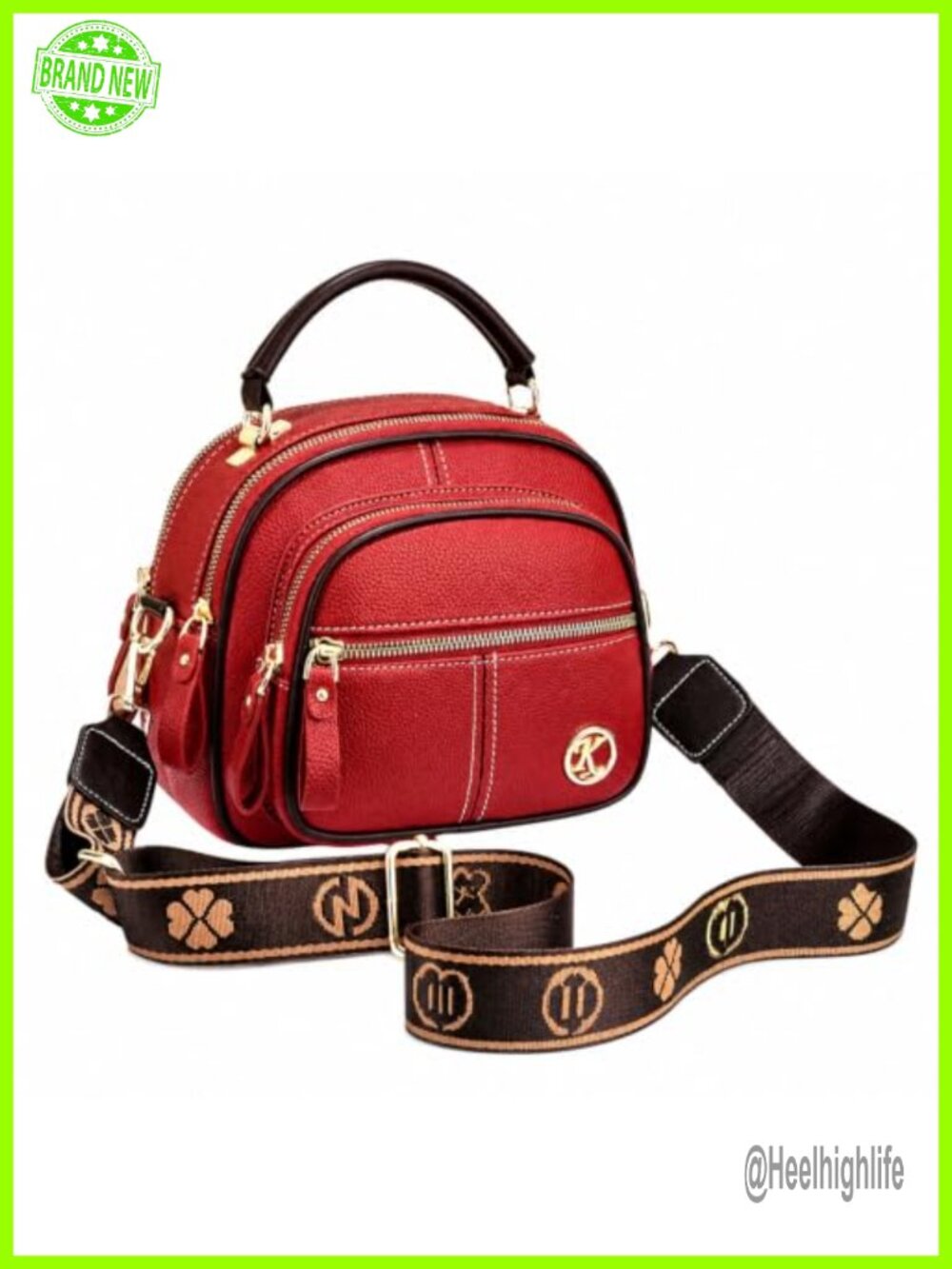 PU Leather Crossbody Saddle Purse Adjustable Detachable Strap